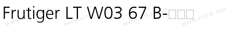 Frutiger LT W03 67 B字体转换